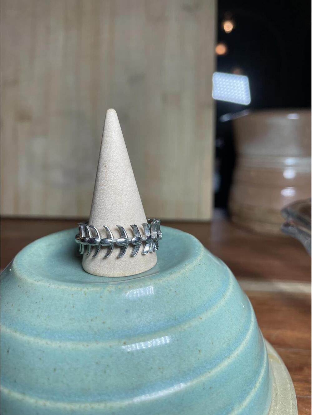 Stainless Steel Fishbones Size 13 Ring